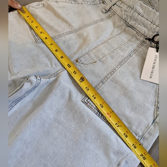 WeWoreWhat Slit Overalls Jumpsuit Jean Demim - Picture 6 of 9